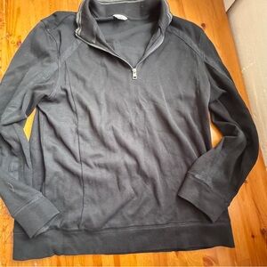 Calvin Klein quarter zip black pullover sweater size large cotton